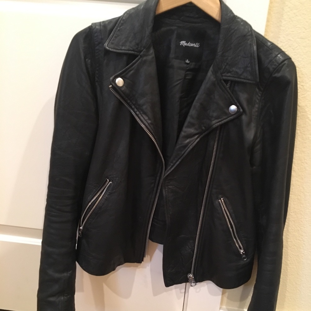 Madewell black leather jacket